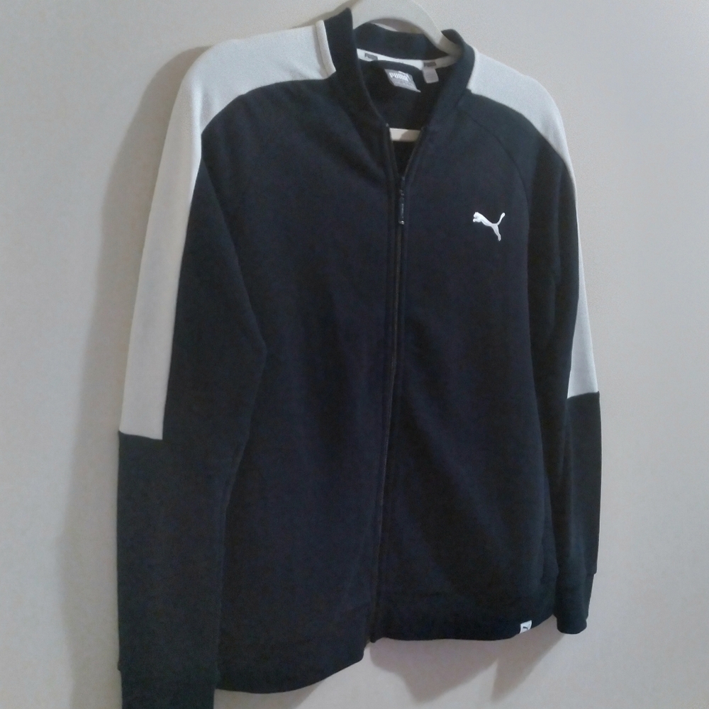 Puma Black and White Chunky Track Bomber Jacket - Picture 2 of 7